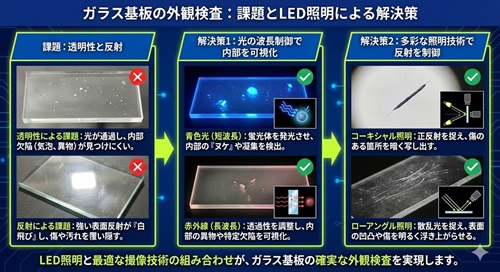 ガラス基板の外観検査における課題